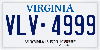 VA license plate VLV4999