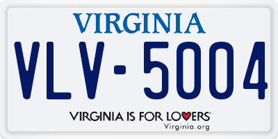 VA license plate VLV5004