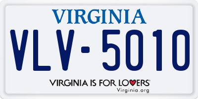 VA license plate VLV5010