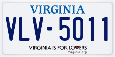 VA license plate VLV5011