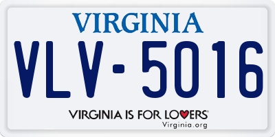 VA license plate VLV5016