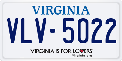 VA license plate VLV5022