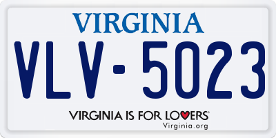 VA license plate VLV5023