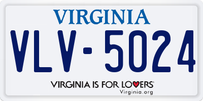 VA license plate VLV5024