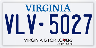 VA license plate VLV5027