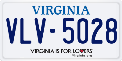 VA license plate VLV5028