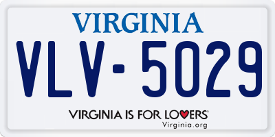 VA license plate VLV5029