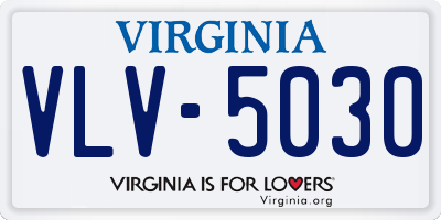 VA license plate VLV5030