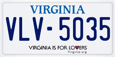 VA license plate VLV5035