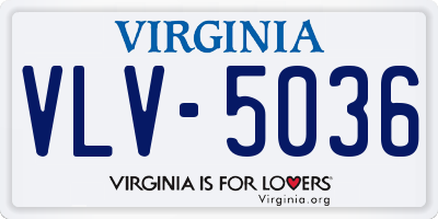 VA license plate VLV5036