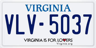 VA license plate VLV5037