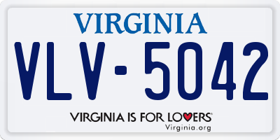 VA license plate VLV5042