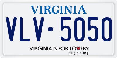 VA license plate VLV5050