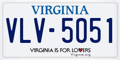 VA license plate VLV5051