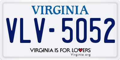 VA license plate VLV5052