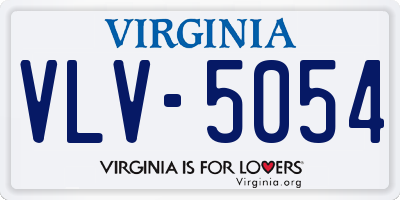 VA license plate VLV5054