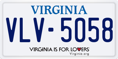 VA license plate VLV5058