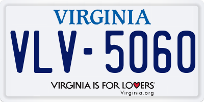 VA license plate VLV5060