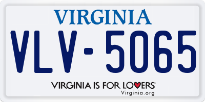 VA license plate VLV5065