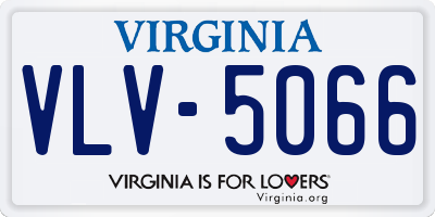 VA license plate VLV5066