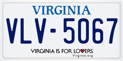 VA license plate VLV5067