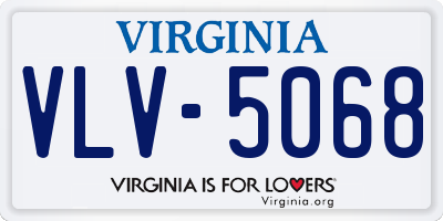 VA license plate VLV5068