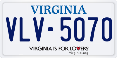 VA license plate VLV5070