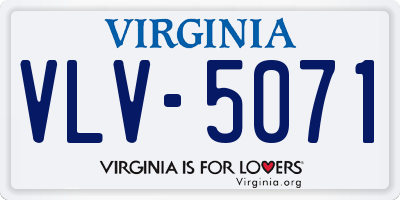 VA license plate VLV5071