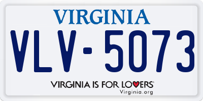 VA license plate VLV5073