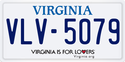 VA license plate VLV5079