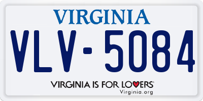 VA license plate VLV5084