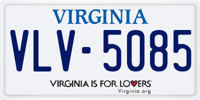 VA license plate VLV5085