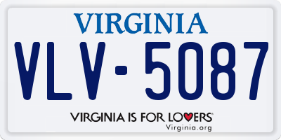 VA license plate VLV5087