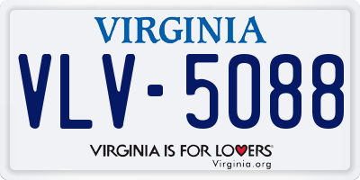 VA license plate VLV5088