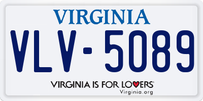 VA license plate VLV5089