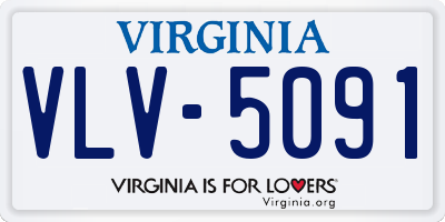 VA license plate VLV5091