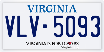 VA license plate VLV5093