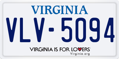 VA license plate VLV5094