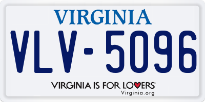 VA license plate VLV5096