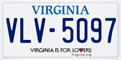 VA license plate VLV5097