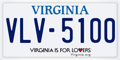 VA license plate VLV5100