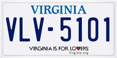 VA license plate VLV5101