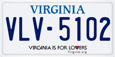 VA license plate VLV5102