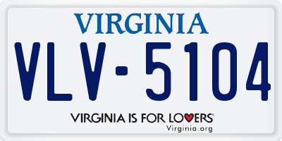 VA license plate VLV5104