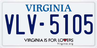 VA license plate VLV5105