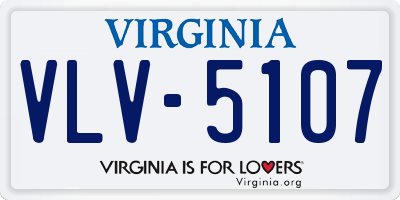 VA license plate VLV5107