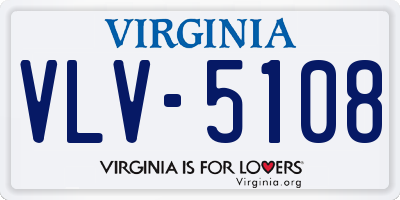 VA license plate VLV5108