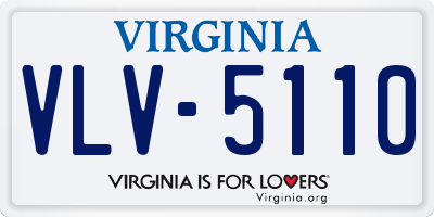 VA license plate VLV5110