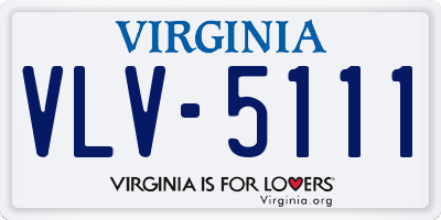 VA license plate VLV5111