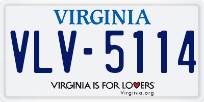 VA license plate VLV5114